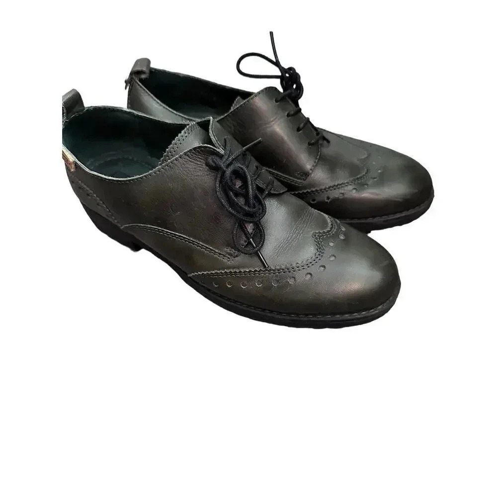 Pikolinos Black Leather Lace Up Formal Dress Oxford Shoes Size 38 (US 7.5) - Picture 6 of 8